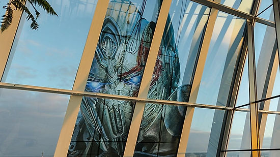 Transformers graphic installation at Sky Gardens, London